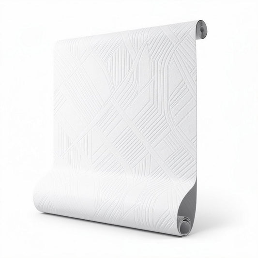 Papier peint texturé blanc 20 x 5 x 100 cm pour décoration intérieure