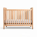 Lit bébé en bois naturel de 120 x 60 x 90 cm avec matelas inclus