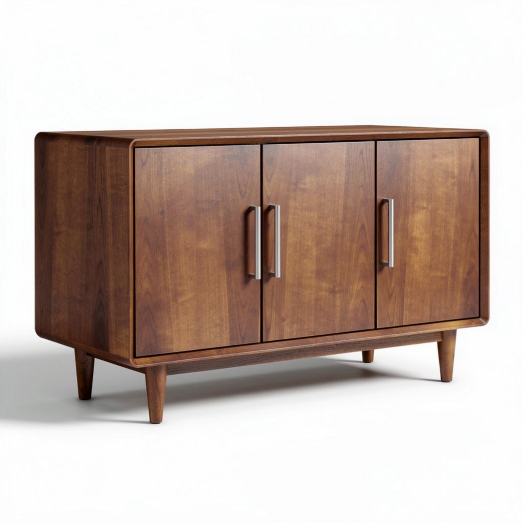 Buffet en bois de noyer dimensions 100 x 45 x 75cm avec trois portes