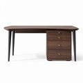Bureau en bois brun avec tiroirs dimensions 150 x 75 x 75 cm