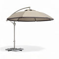 Parasol déporté en tissu beige avec structure en aluminium dimensions 270 x 270 x 250cm