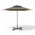 Parasol en aluminium avec éclairage intégré 300 x 300 x 300cm taupe