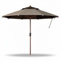 Parasol de jardin en aluminium 200 x 200 x 250cm couleur taupe avec manivelle
